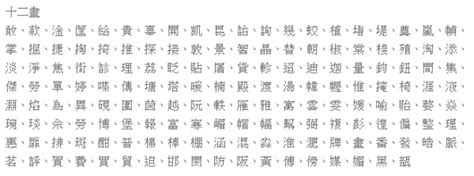 12画的字|康熙字典12画的字